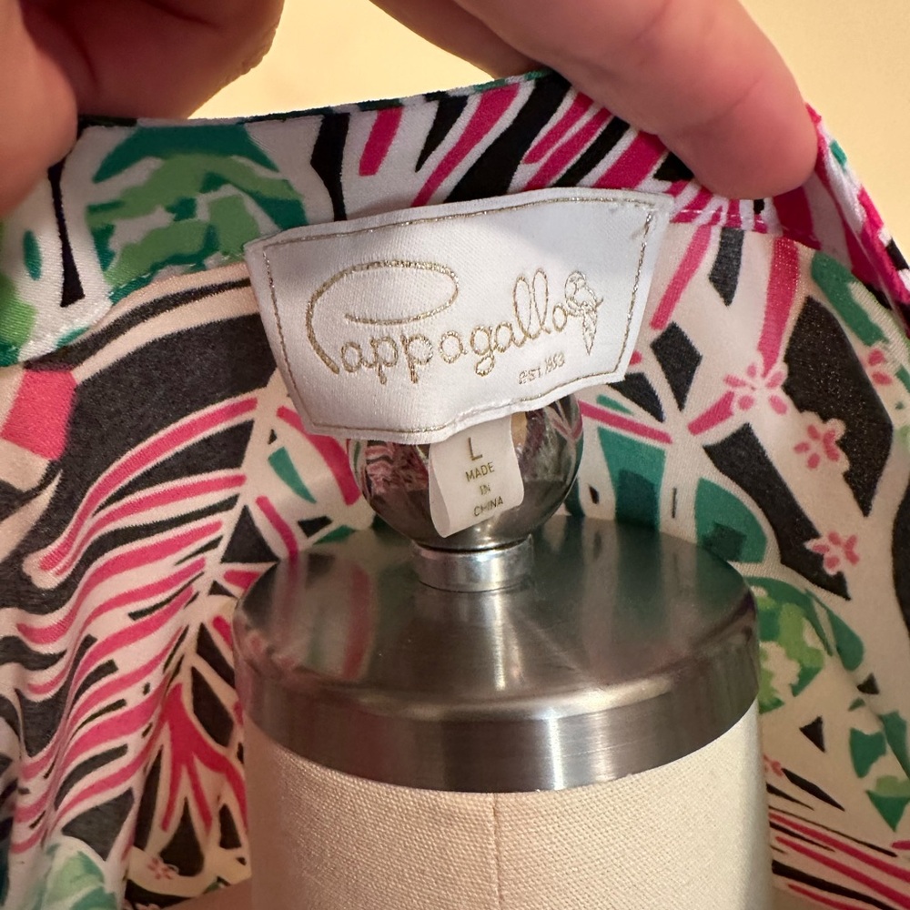 Pappagallo Multicolor Leaf Pattern Top - image 3